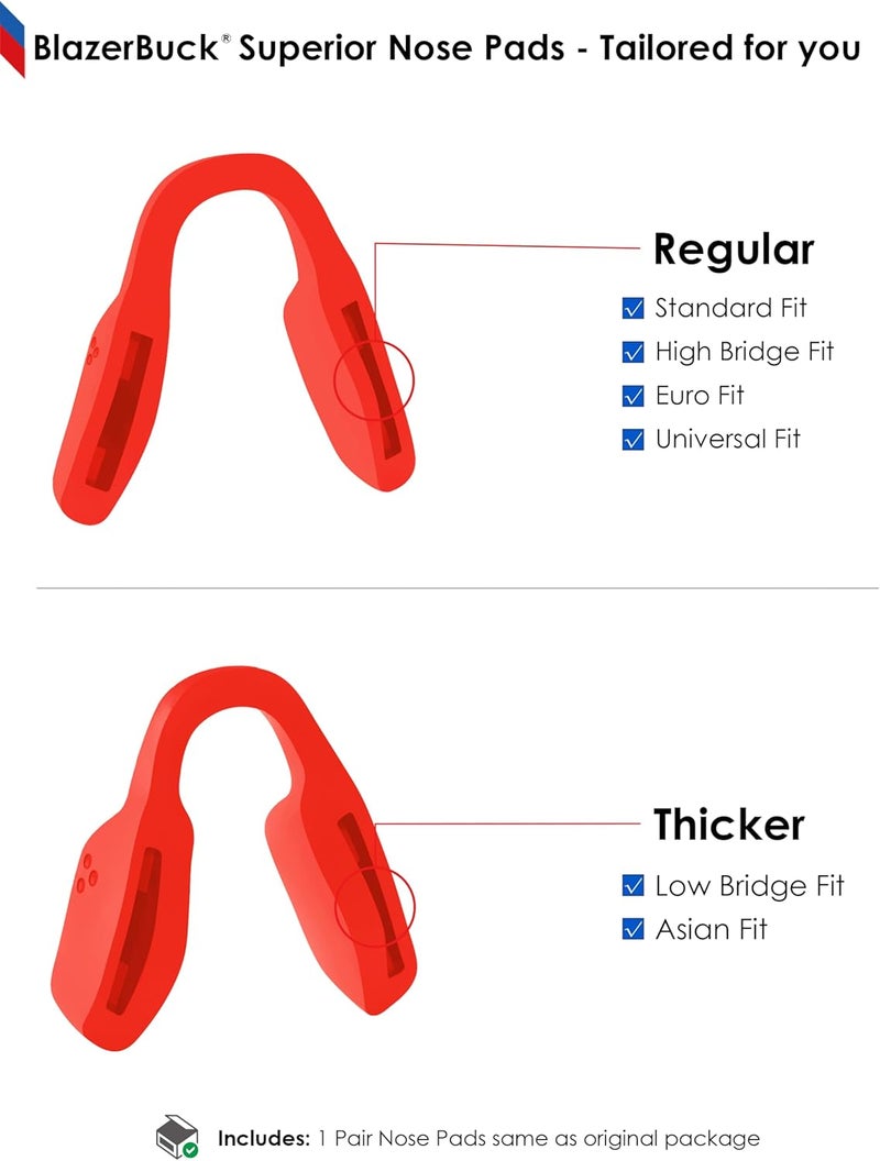 BLAZERBUCK Replacement Nose Piece Nose Pads for Oakley Metalink OX8153 Eyeglasses - Image 4